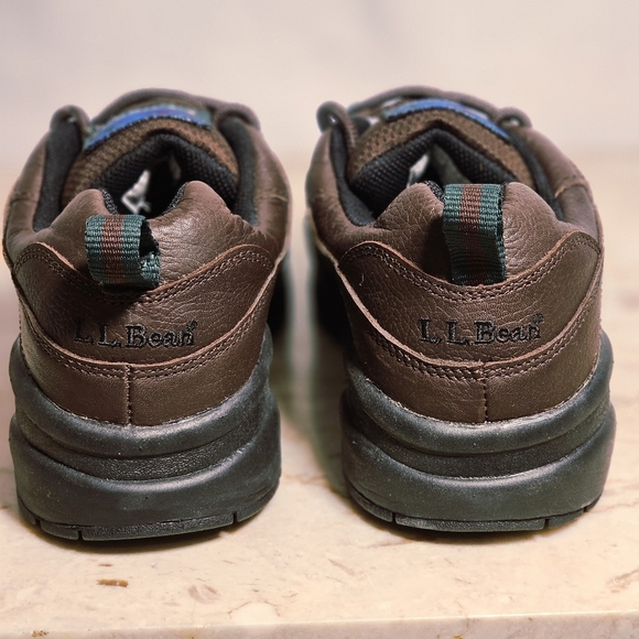 NWOB L.L. Bean Mens GORE-TEX Hiking Trail Brown Leather Lace-up Shoes 7.5 Wide - Picture 6 of 9